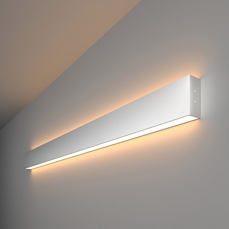 Линейный светодиодный накладной двусторонний светильник 103см 40Вт 4200К серебряный 101-100-40-103 - фото