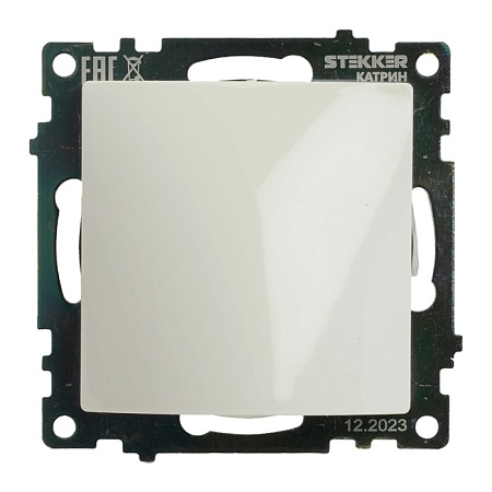 Кабельный вывод (механизм), STEKKER, серия Катрин, белый, GLS00-7116-01 - фото