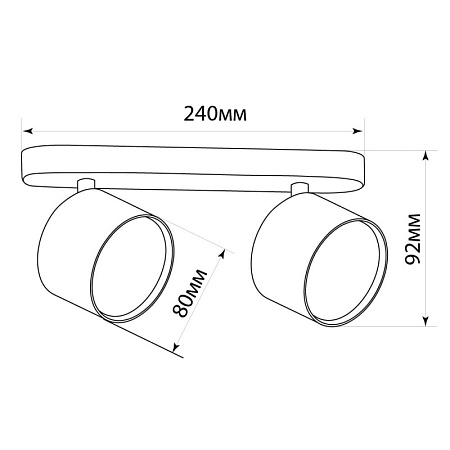 Светильник Feron ML212 настенно-потолочный под лампу GX53, черный - фото