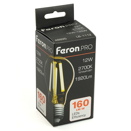 Лампа светодиодная Feron.PRO LB-1112 Шар E27 1920LM 12W 175-265V 2700K - фото