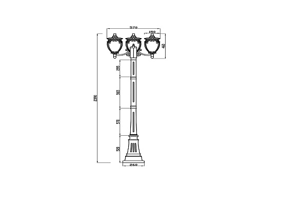 Садово-парковый светильник Outdoor O414FL-03BZ - фото