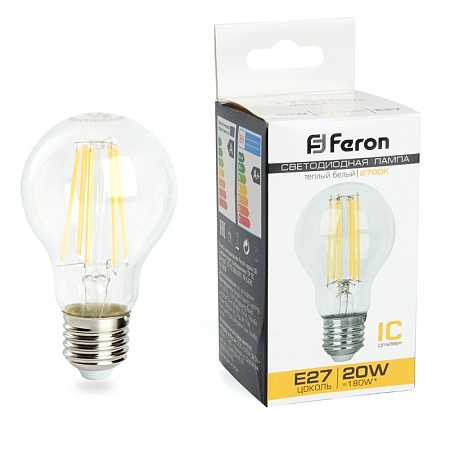 Лампа светодиодная Feron LB-620 Шар E27 20W 175-265V 2700K - фото