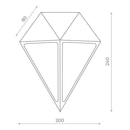 Светильник уличный настенный ST-Luce Черный/Белый,Черный LED 1*12W 4000K SL9500.441.01 - фото