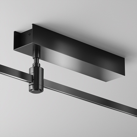 Основание потолочное Short для блока питания с вводом питания Flarity черный - фото