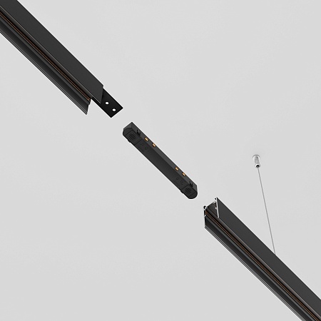 Коннектор питания прямой Exility черный - фото