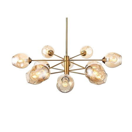 Светильник подвесной ST-Luce Золотистый/Янтарный E14 12*40W SL1500.203.12 - фото