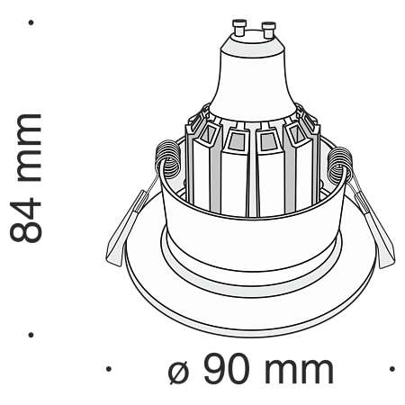 Встраиваемый светильник Technical DL041-01G - фото