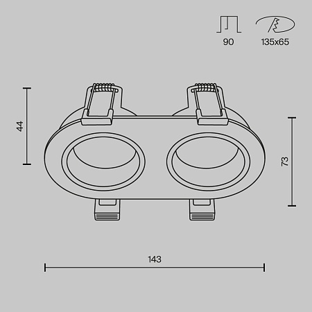 Встраиваемый светильник Technical DL126-02-GU10-W - фото