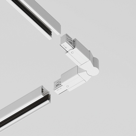 Коннектор поворотный шарнирный Trinity белый - фото