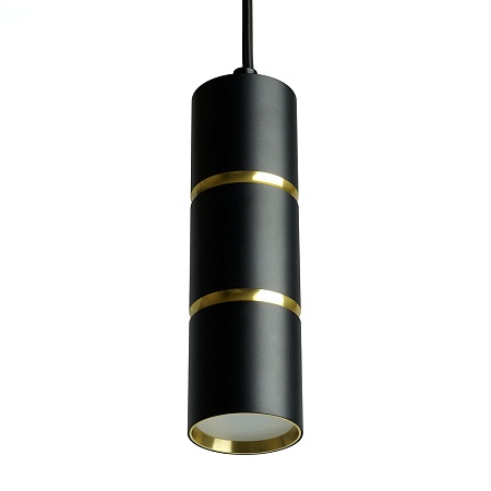 Светильник потолочный Feron ML1868  Barrel ZEN levitation на подвесе MR16 35W, 230V, чёрный, золото 55*180 - фото
