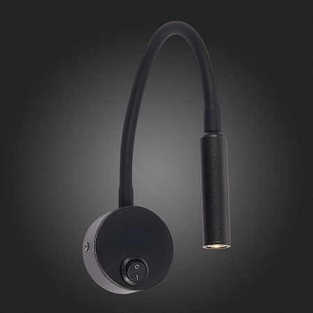 Светильник настенный ST-Luce Черный/Черный LED 1*3W 3000K ST653.431.01 - фото