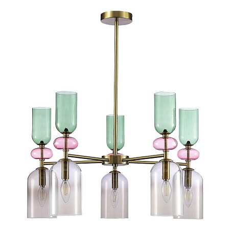 Люстра потолочная ST-Luce Золотистый/Дымчатый E14 5*40W SL2000.202.05 - фото