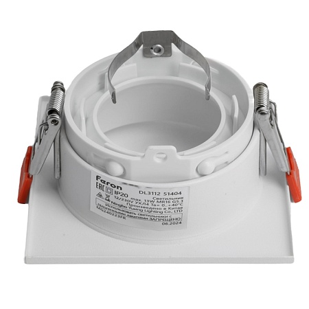 Светильник встраиваемый Feron DL3112 потолочный MR16 G5.3 белый - фото