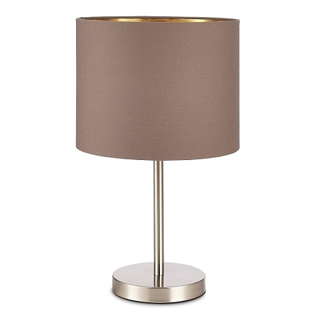 Прикроватная лампа Никель/Темно-бежевый, Золотистый E27 1*40W SLE300574-01 - фото