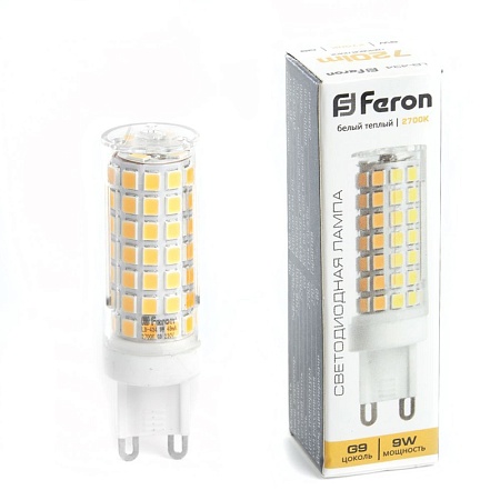 Лампа светодиодная Feron LB-434 G9 9W 175-265V 2700K - фото