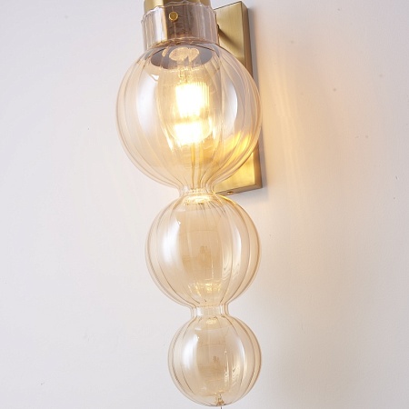 Бра Heathfield Lighting - Medina Wall Brass/Amber Imperiumloft 177914-22 - фото