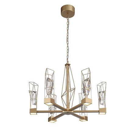 Люстра подвесная ST-Luce Матовое золото/Матовое золото, Прозрачный LED 6*8W 4000K SL815.203.06 - фото