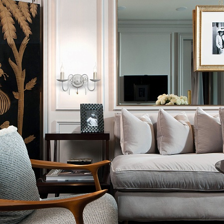 Настенный светильник Eurosvet 60018/2 белый с золотом - фото