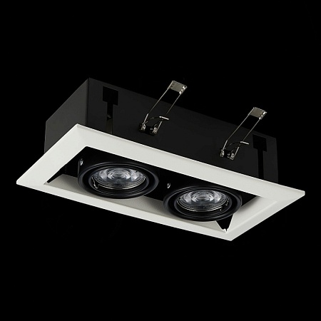 Св-к встр. Черный GU10 2*50W L245xW126xH70 220V Без ламп ST250.548.02 - фото