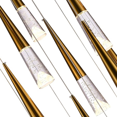 Люстра подвесная ST-Luce Золотистый/Прозрачный LED 15*3W 3000K SL6111.203.15 - фото