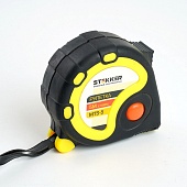 Рулетка STEKKER, 5 м х 19 мм, прорезиненное покрытие, MTS-5