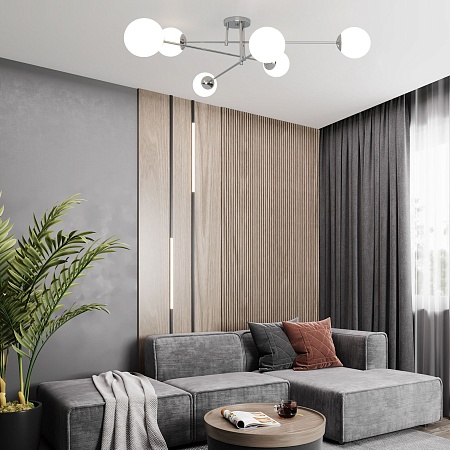 Потолочный светильник Eurosvet 30181/6 хром - фото