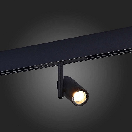 Магнитный трековый светильник Черный LED 1*8W 3000K 500Lm Ra>90 36° IP20 D42xH135 48VV ST808.436.08 - фото