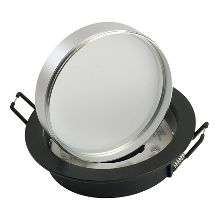 Светильник встраиваемый Feron DL507 потолочный GX53 черный + серебро круг - фото