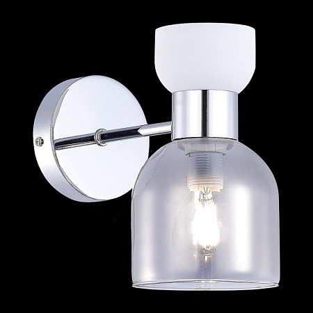 Светильник настенный Хром/Белый, Дымчатый E14 1*40W SLE1045-101-01 - фото