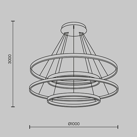 Подвесной светильник Maytoni Rim MOD058PL-L174BSK - фото