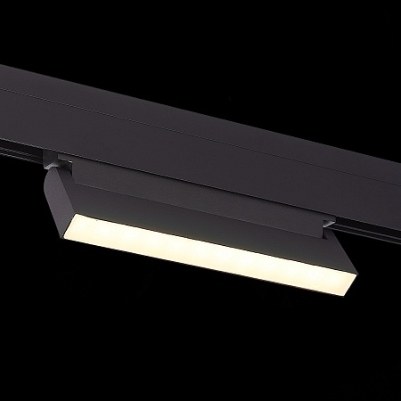 Магнитный трековый светильник Черный LED 1*12W 3000K 720Lm Ra>90 120 IP20 L219xW22xH108 ST363.436.12 - фото