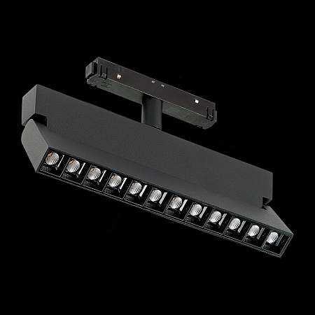 Магнитный трековый светильник Черный LED 1*12W 4000K 1 009Lm Ra>90 36° IP20 L219xW22xH1 ST362.446.12 - фото