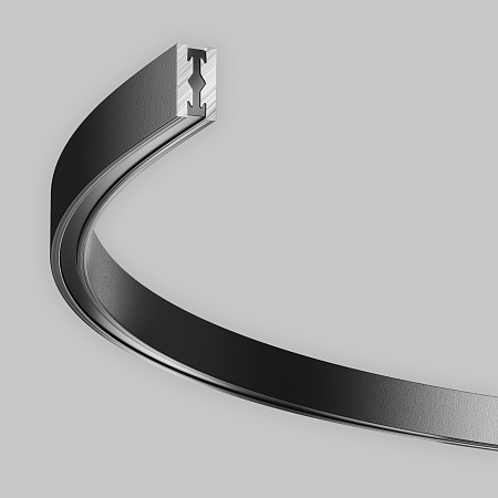 Шинопровод полукруг 650мм flarity черный Technical Busbar trunkings Flarity TRX154-SR-D650-B - фото