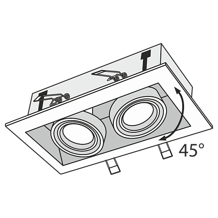 Встраиваемый светильник Technical Metal Modern DL008-2-02-S - фото