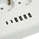 Удлинитель 3-местный c/з 3x1 мм2, 1,8 м, 250В, 10А, 4USB+2Type-C 2,4А, серия Home plus, белый STEKKER HM09-36-02 - фото