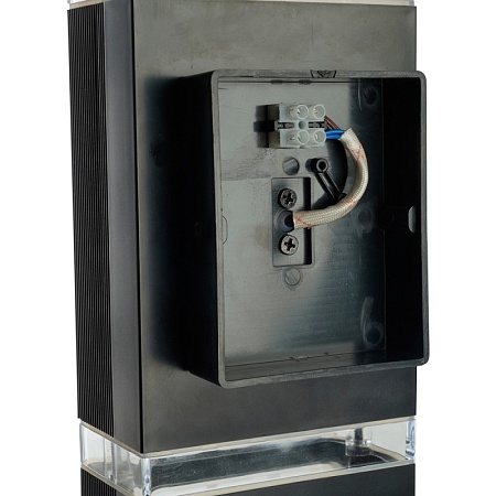 Светильник садово-парковый  Feron.ONE DH0807-P, на стену вверх/вниз,  2*GU10 220-240V, черный пластик - фото