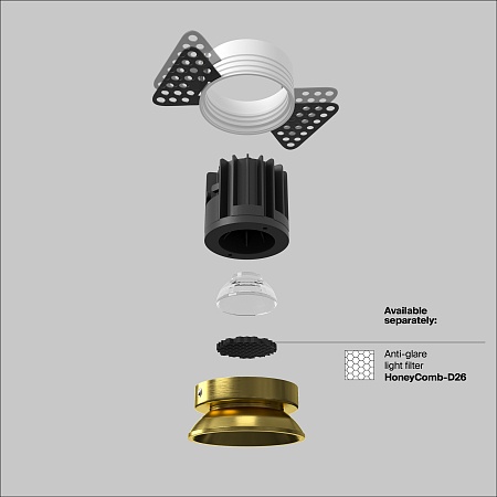 Встраиваемый светильник Technical DL058-12W3K-TRS-BS - фото