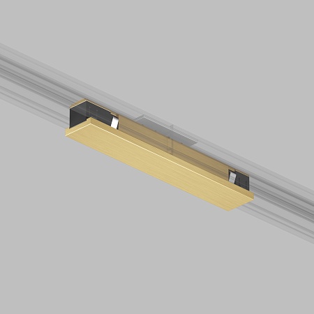 TR5722-SB Электрический коннектор прямой для трека SHINE BASE, 48V DC, IP20, сатинированная латунь, алюминий - фото