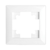 Рамка STEKKER, PFR00-7001-01 1-местная, пластик, серия Катрин, белый