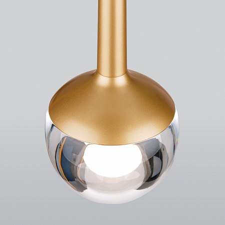 Подвесной светодиодный светильник DLS028 6W 4200K золото - фото