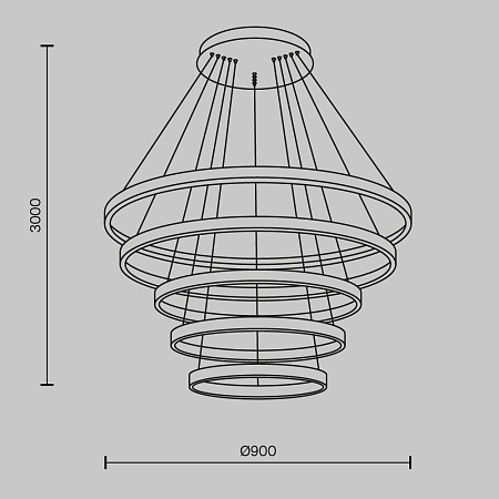 Подвесной светильник Maytoni Rim MOD058PL-L200BSK - фото