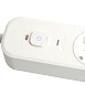 Сетевой фильтр 5-местный с/з STEKKER3x1мм2, 1,8 м, 250В, 16А, 2 USB-A+2 Type-C, серия Nova, белый - фото
