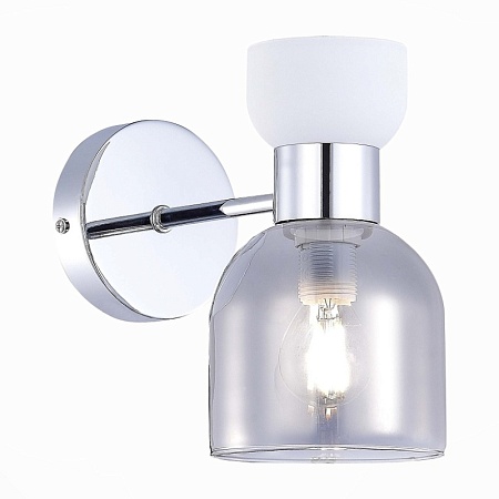 Светильник настенный Хром/Белый, Дымчатый E14 1*40W SLE1045-101-01 - фото