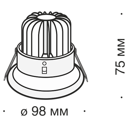 Встраиваемый светильник Technical DL031-2-L8B - фото