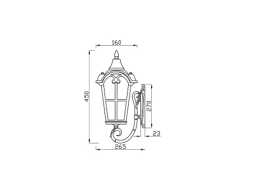 Настенный светильник (бра) Outdoor O413WL-01BZ1 - фото