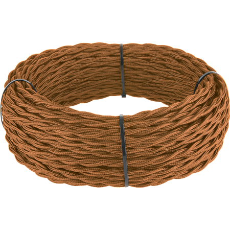 Ретро кабель витой 3х1,5 медный 20 м (под заказ) Ретро кабель витой  3х1,5  (медный) - фото