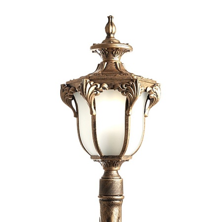 Светильник садово-парковый Feron PL4047  шестигранный, столб 60W 230V E27, черное золото - фото