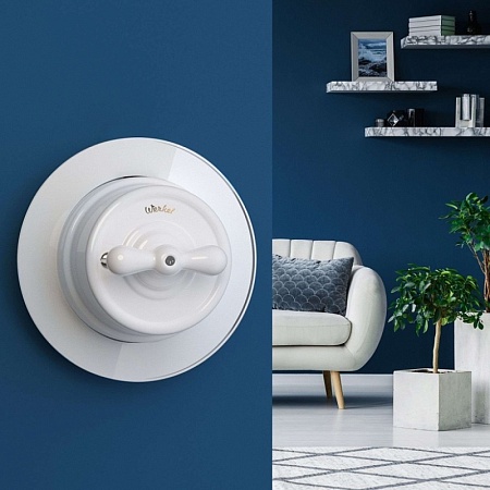 Рамка из стекла на 1 пост белый W0015101 - фото