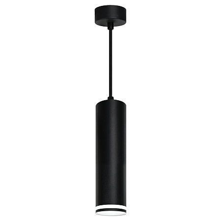 Светильник потолочный Feron ML1708 Barrel LUNA на подвесе  MR16 35W 230V, черный 55*280 - фото