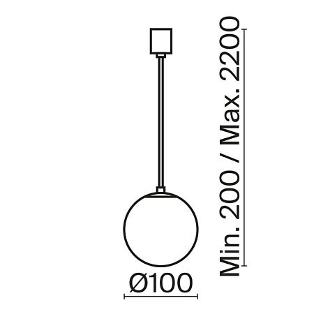 Подвесной светильник Technical Luna P039PL-5W4K-10-B - фото